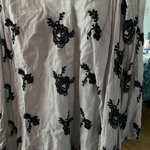 Free People Emma dress in light blue and navy flowers